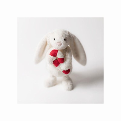 Jellycat Bashful Conejo with Candy Cane | FIBX-70142